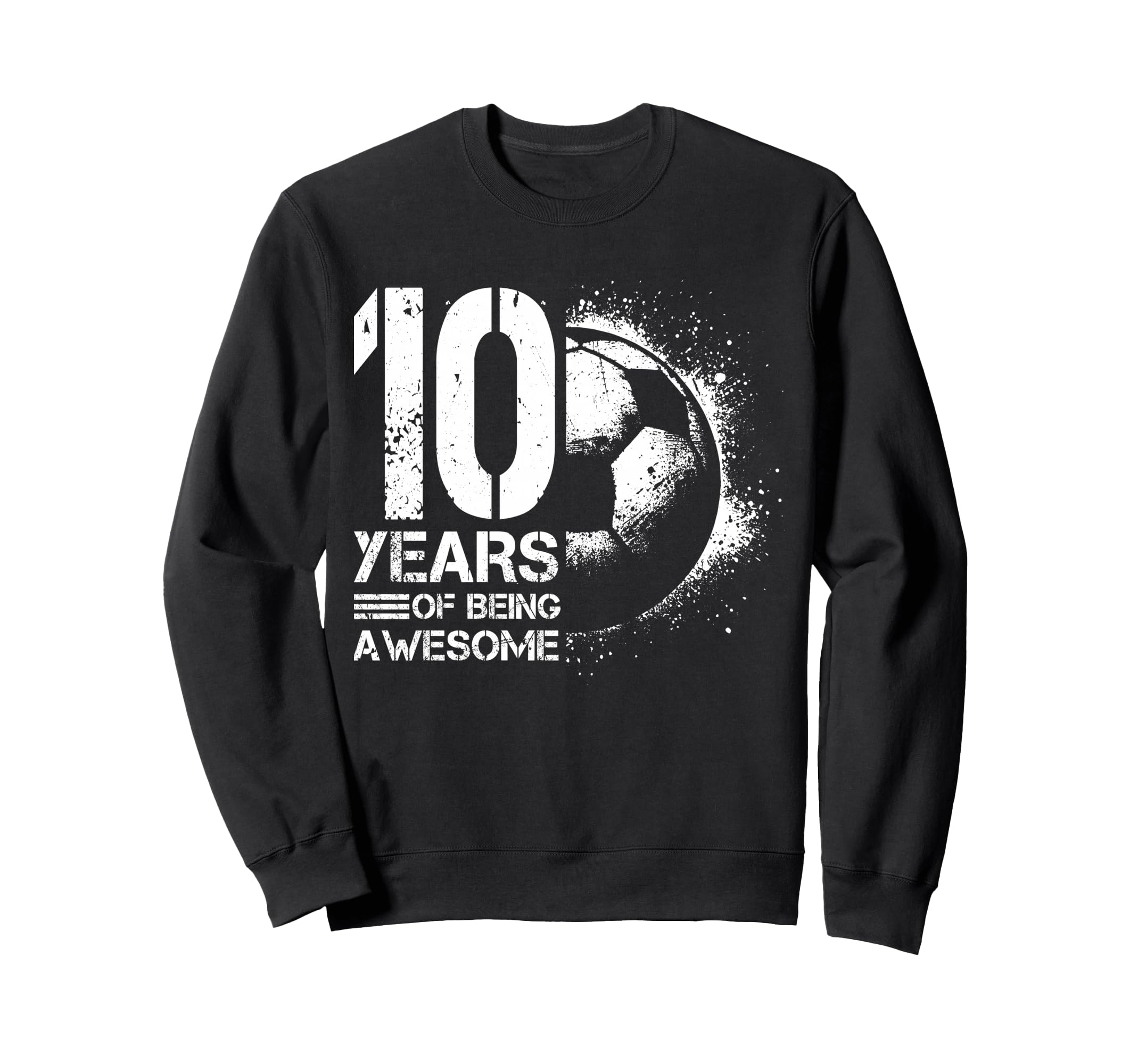 10Th Birthday Soccer Player Sweatshirt - Minimalist Print Men Women - T-Shirt, Sweatshirt, Hoodie