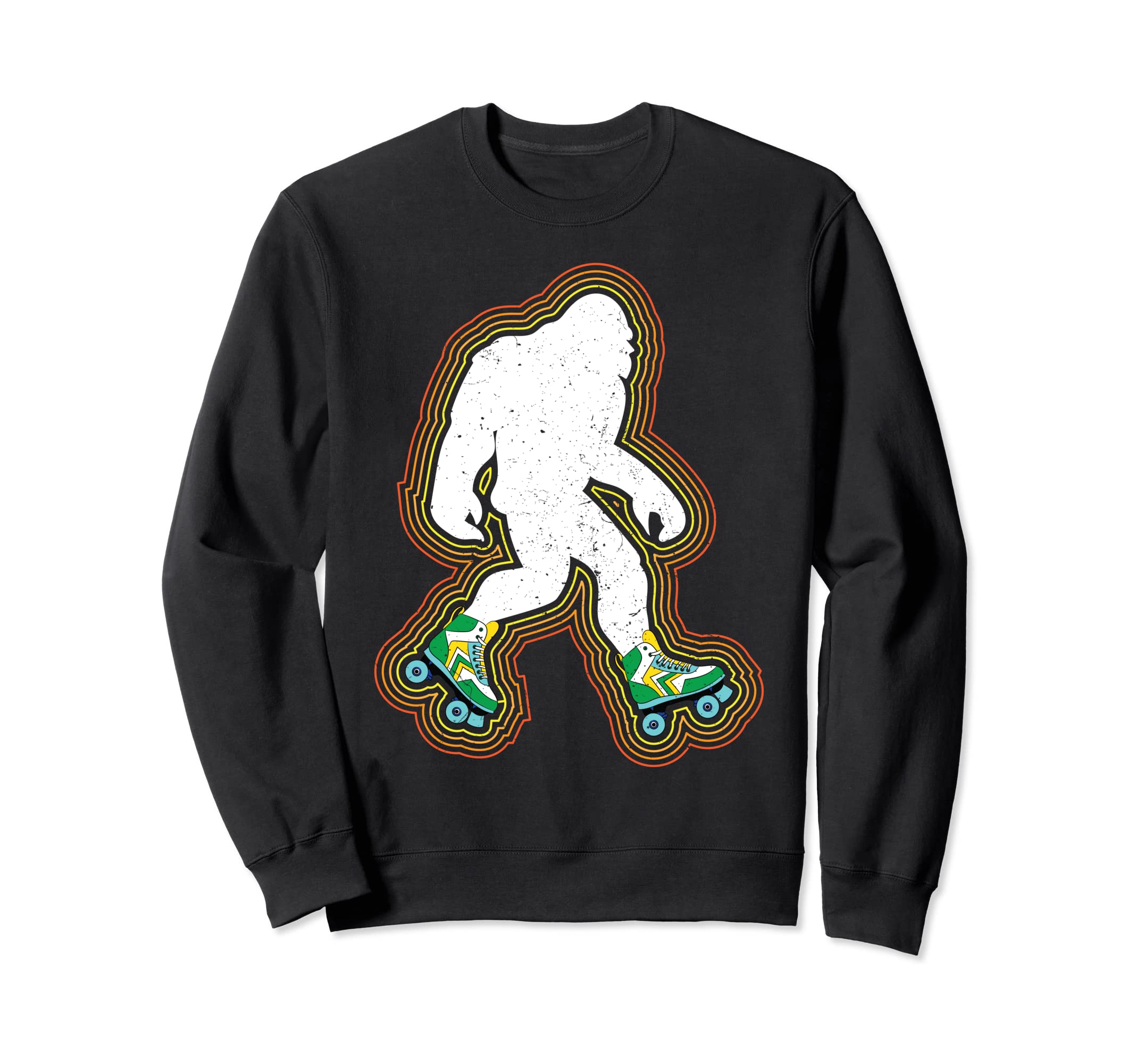 Bigfoot Skates Sasquatch Gift Sweatshirt - Minimalist Print Men Women - T-Shirt, Sweatshirt, Hoodie