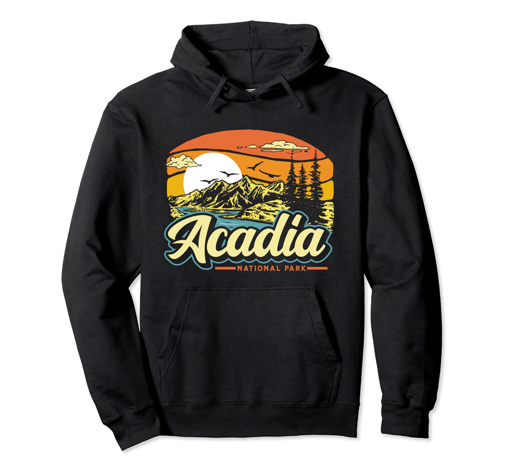 Acadia National Park 80S Mountains Sky Hoodie - Graphic Print Men Women - T-Shirt, Sweatshirt, Hoodie
