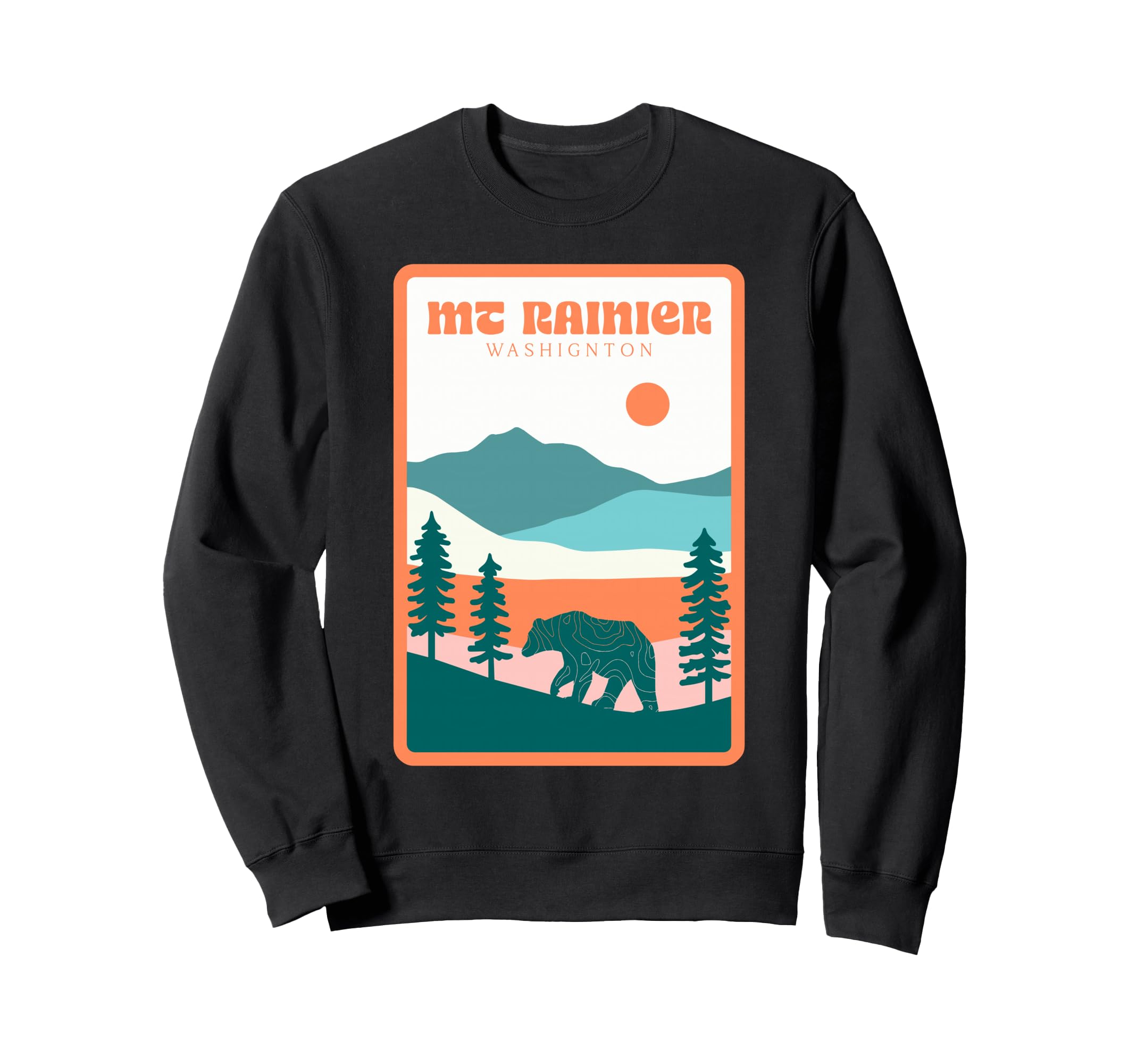 Mount Rainier National Park Mountain Sweatshirt - Minimalist Print Unisex - T-Shirt, Sweatshirt, Hoodie