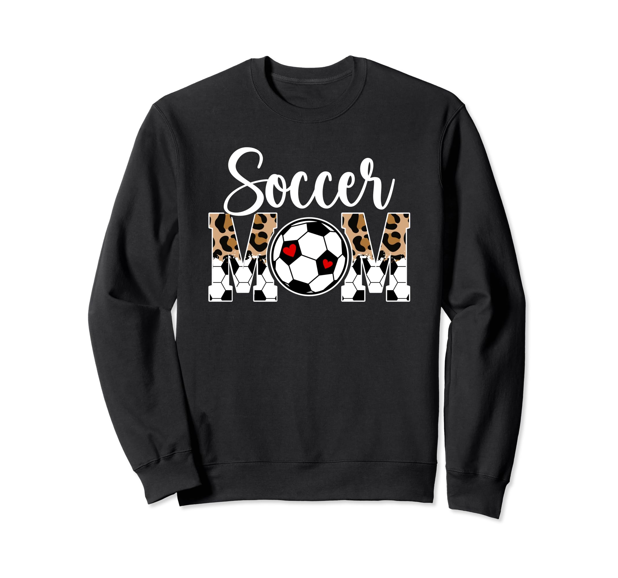 Soccer Mom Soccer Player Mama Leopard Sweatshirt - Graphic Print Unisex - T-Shirt, Sweatshirt, Hoodie