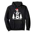 Snowman Soccer Balls Santa Hat Hoodie - Casual Everyday Wear Men Women - T-Shirt, Sweatshirt, Hoodie