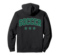 Soccer All Green Stars Text Hoodie - Streetwear Style Unisex - T-Shirt, Sweatshirt, Hoodie