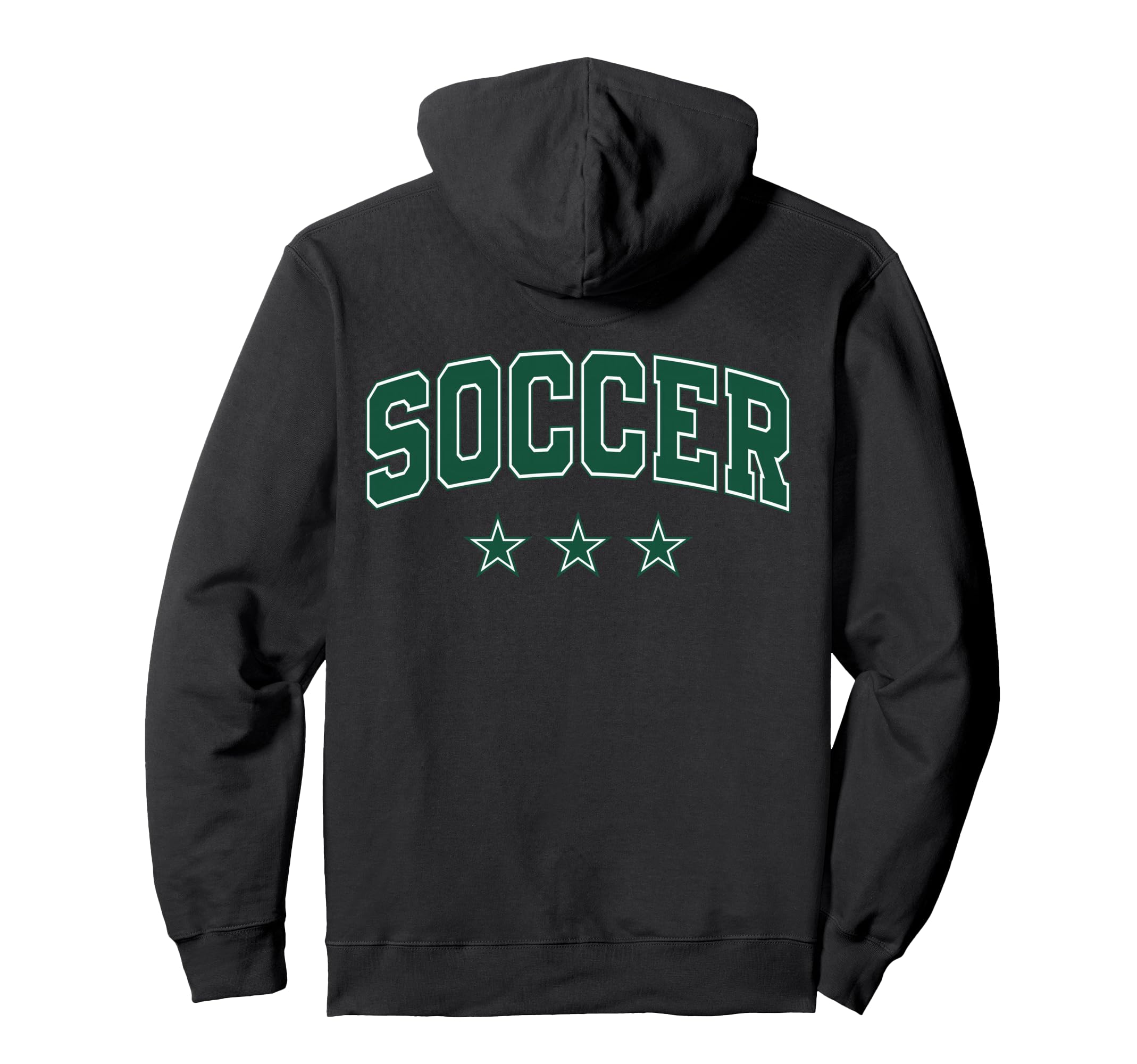 Soccer All Green Stars Text Hoodie - Streetwear Style Unisex - T-Shirt, Sweatshirt, Hoodie