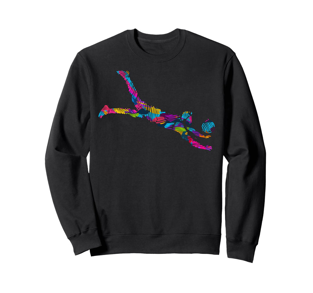 Colorful Soccer Goalie Splash Art Sweatshirt - Fun Novelty Design Unisex - T-Shirt, Sweatshirt, Hoodie