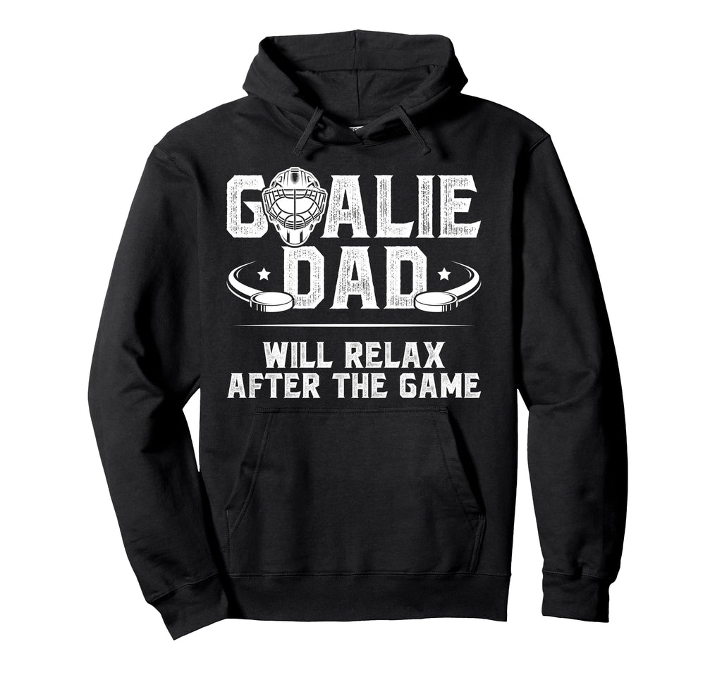Funny Hockey Goalie Dad Ice Hockey Keeper Hoodie - Minimalist Print Unisex - T-Shirt, Sweatshirt, Hoodie