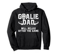 Funny Hockey Goalie Dad Ice Hockey Keeper Hoodie - Minimalist Print Unisex - T-Shirt, Sweatshirt, Hoodie