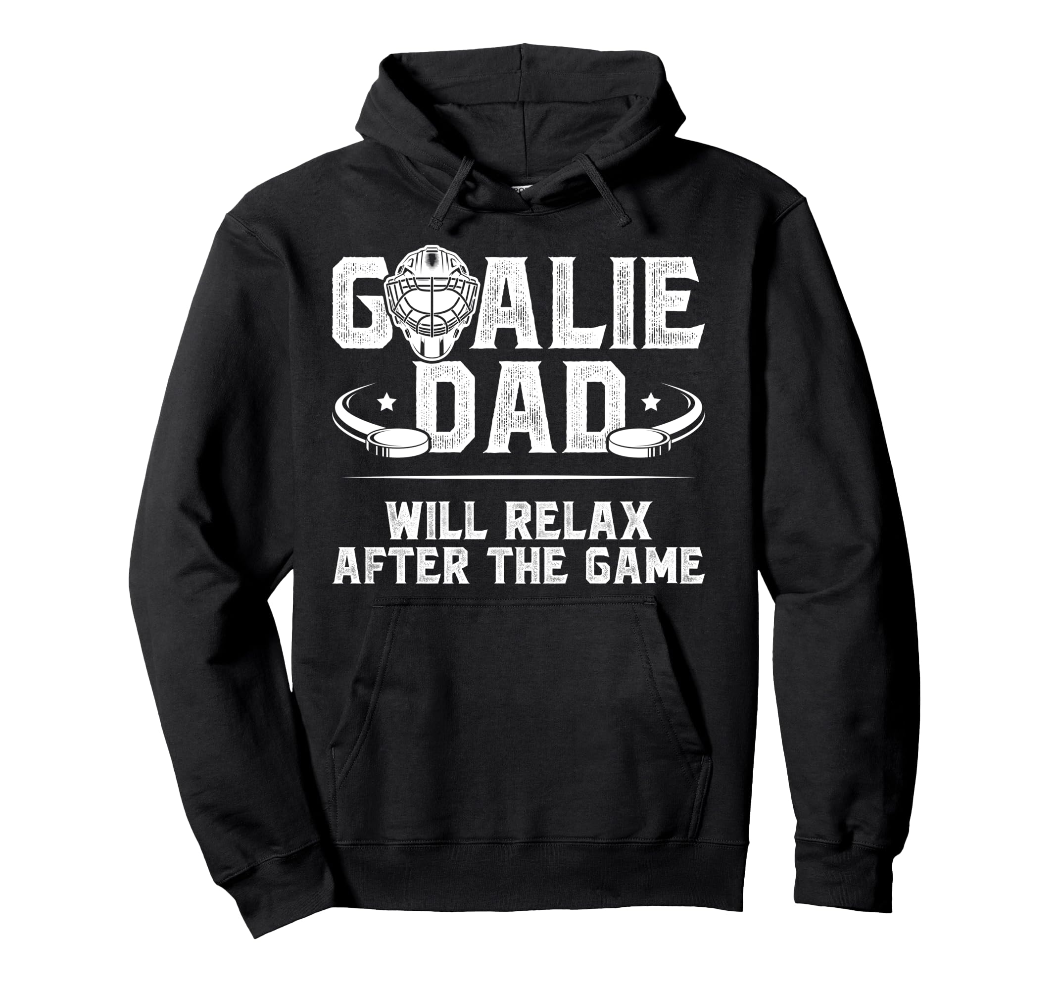 Funny Hockey Goalie Dad Ice Hockey Keeper Hoodie - Minimalist Print Unisex - T-Shirt, Sweatshirt, Hoodie