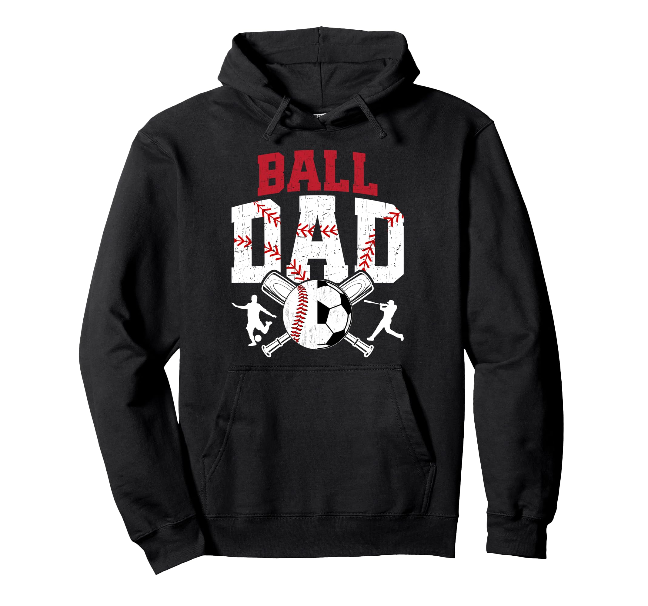 Ball Dad Baseball Soccer Dad Soccer Hoodie - Aesthetic Graphic Unisex - T-Shirt, Sweatshirt, Hoodie