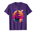 Synthwave Retrowave Pirate Ship Colorful T-Shirt - Minimalist Print Unisex - T-Shirt, Sweatshirt, Hoodie