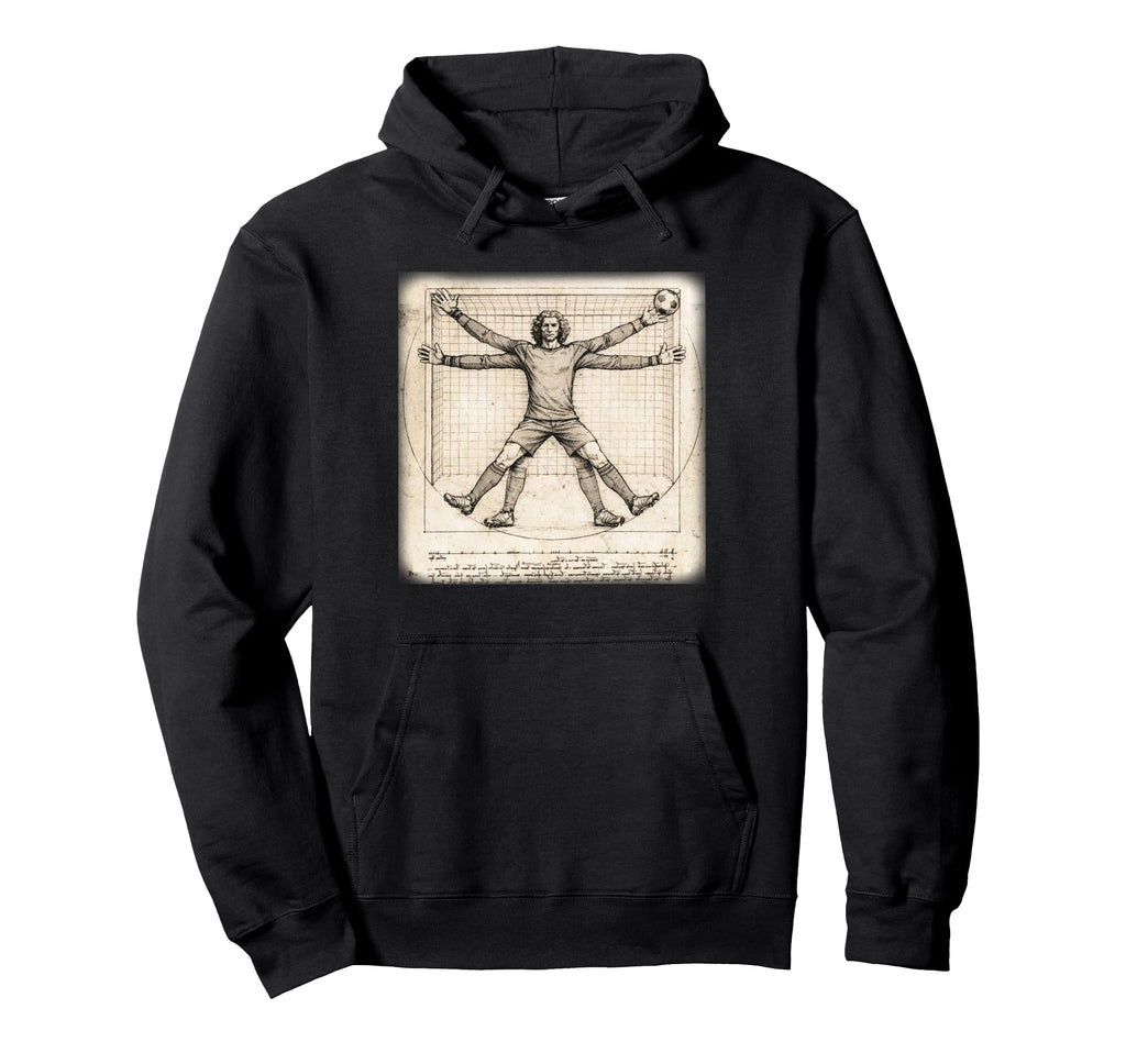 Funny Artistic Vitruvian Art Soccer Hoodie - Streetwear Style Unisex - T-Shirt, Sweatshirt, Hoodie