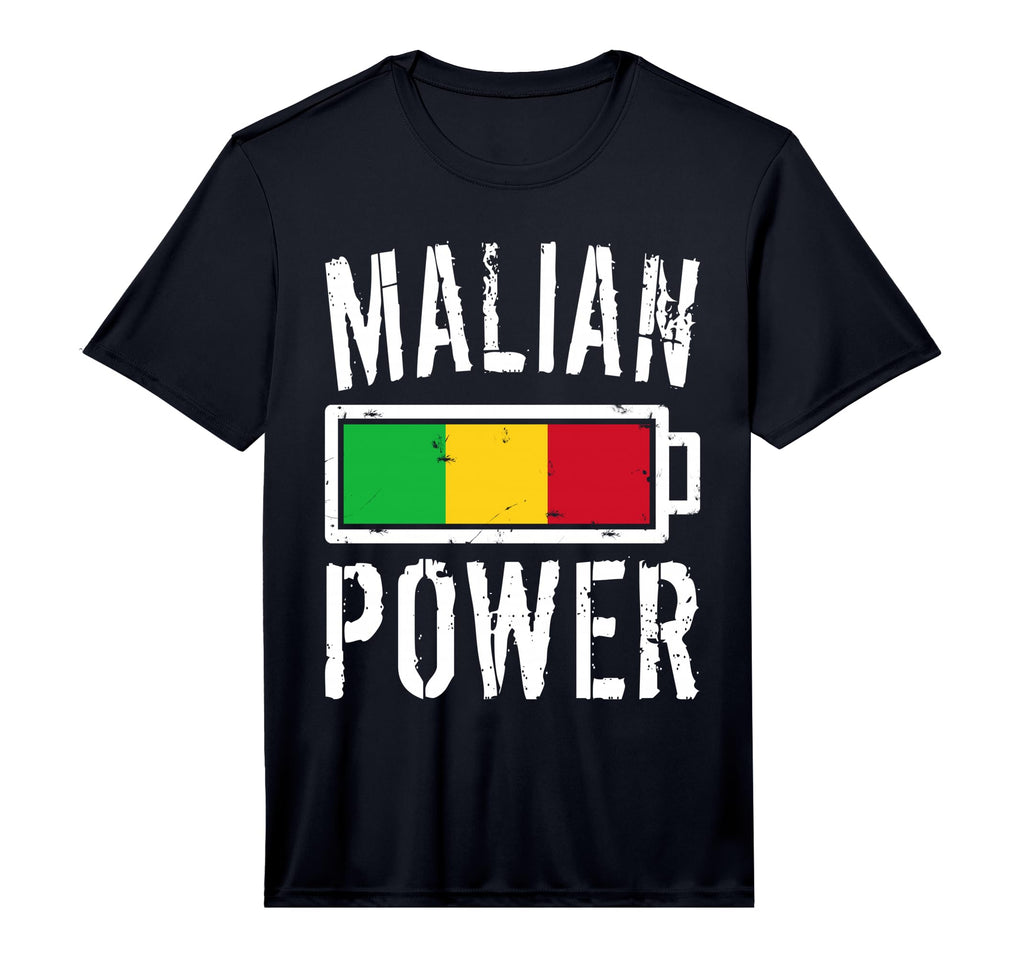 Mali Flag Malian Power Battery Proud T-Shirt - Novelty Apparel Unisex - T-Shirt, Sweatshirt, Hoodie