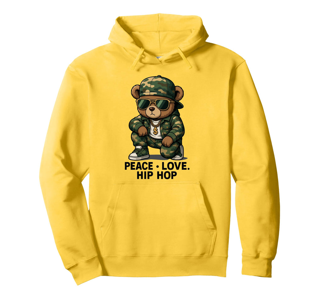 Camouflage Rapper Teddy Bear Camo 80S Hoodie - Custom Art Print Men Women - T-Shirt, Sweatshirt, Hoodie