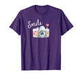 Camera Smile Flower T-Shirt - Unique Graphic Unisex - T-Shirt, Sweatshirt, Hoodie