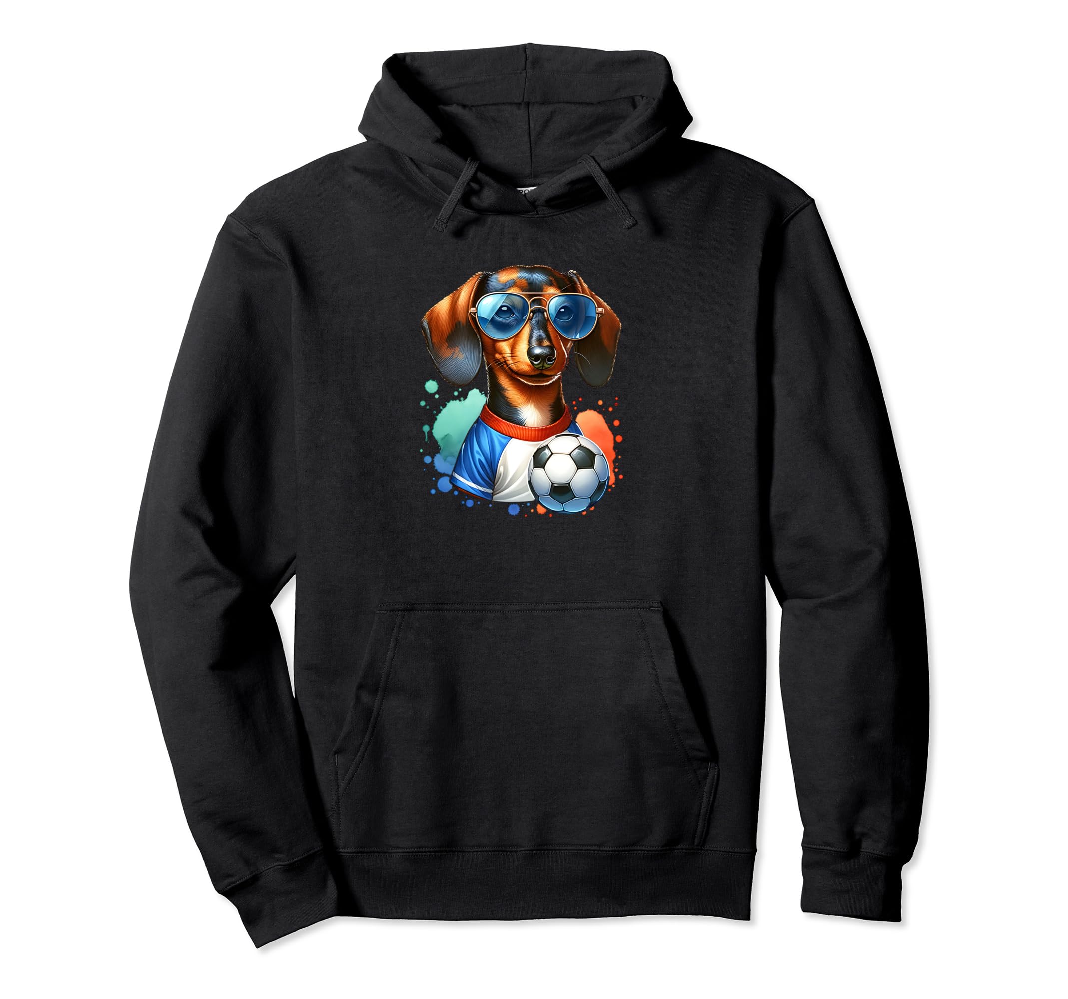 Dachshund Soccer Player Funny Wiener Hoodie - Aesthetic Graphic Men Women - T-Shirt, Sweatshirt, Hoodie