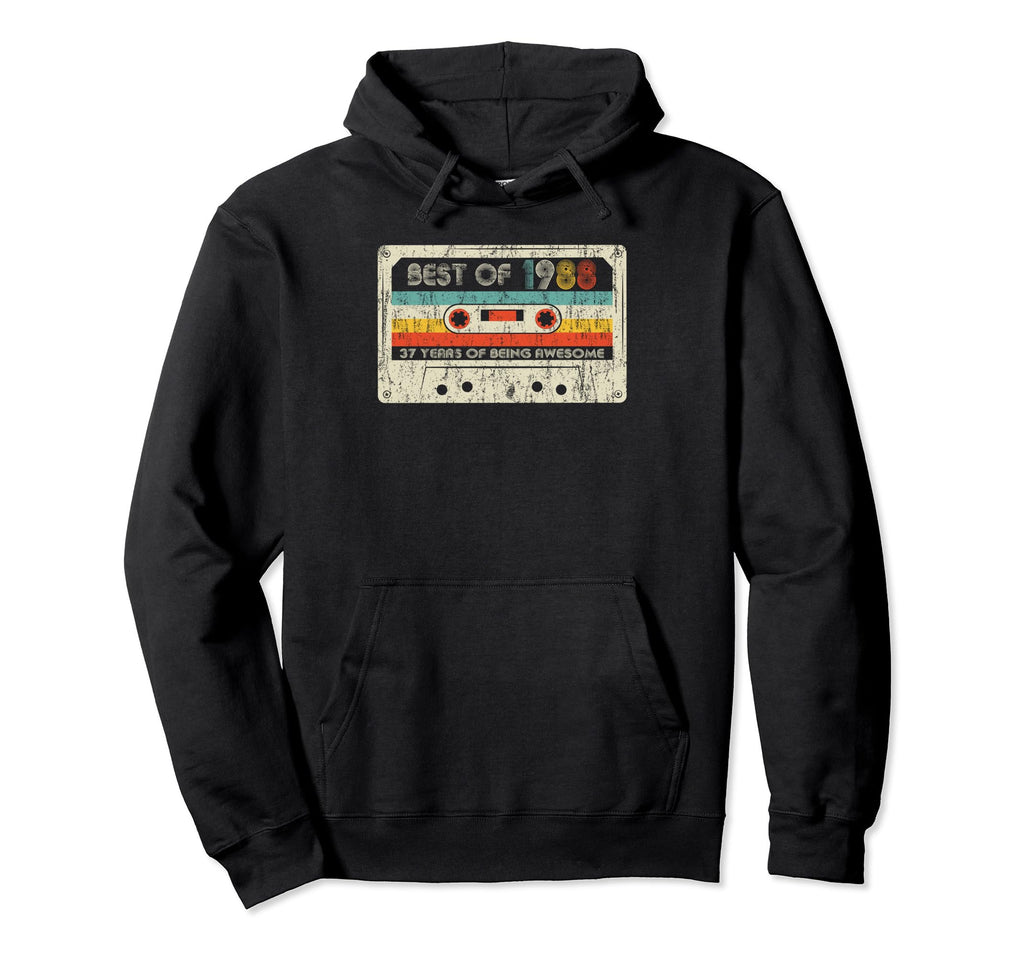 Best 1988 Birthday 1988 Cassette Tape Hoodie - Trendy Graphic Unisex - T-Shirt, Sweatshirt, Hoodie