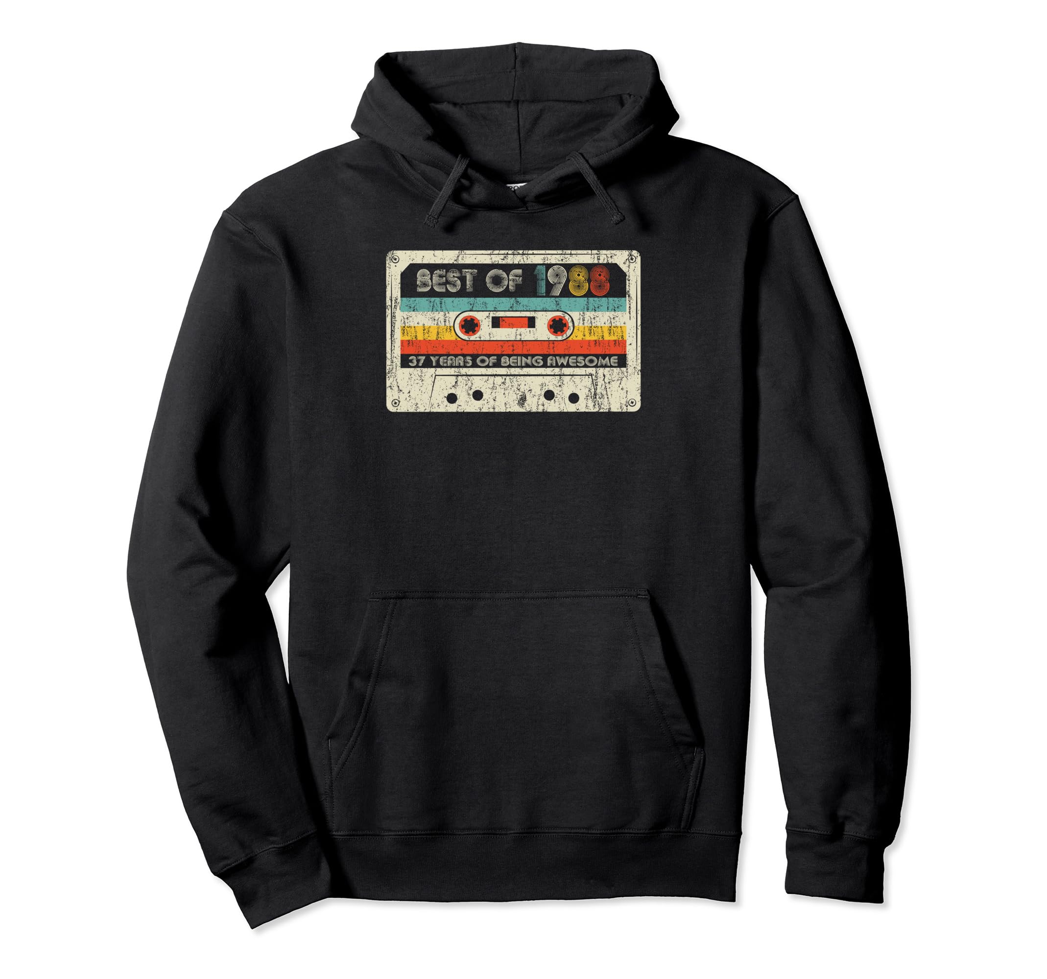 Best 1988 Birthday 1988 Cassette Tape Hoodie - Trendy Graphic Unisex - T-Shirt, Sweatshirt, Hoodie
