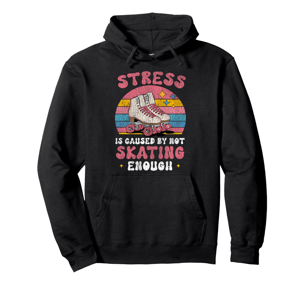 Roller Skating Skate 1970S Stress Hoodie - Casual Everyday Wear for Adults - T-Shirt, Sweatshirt, Hoodie