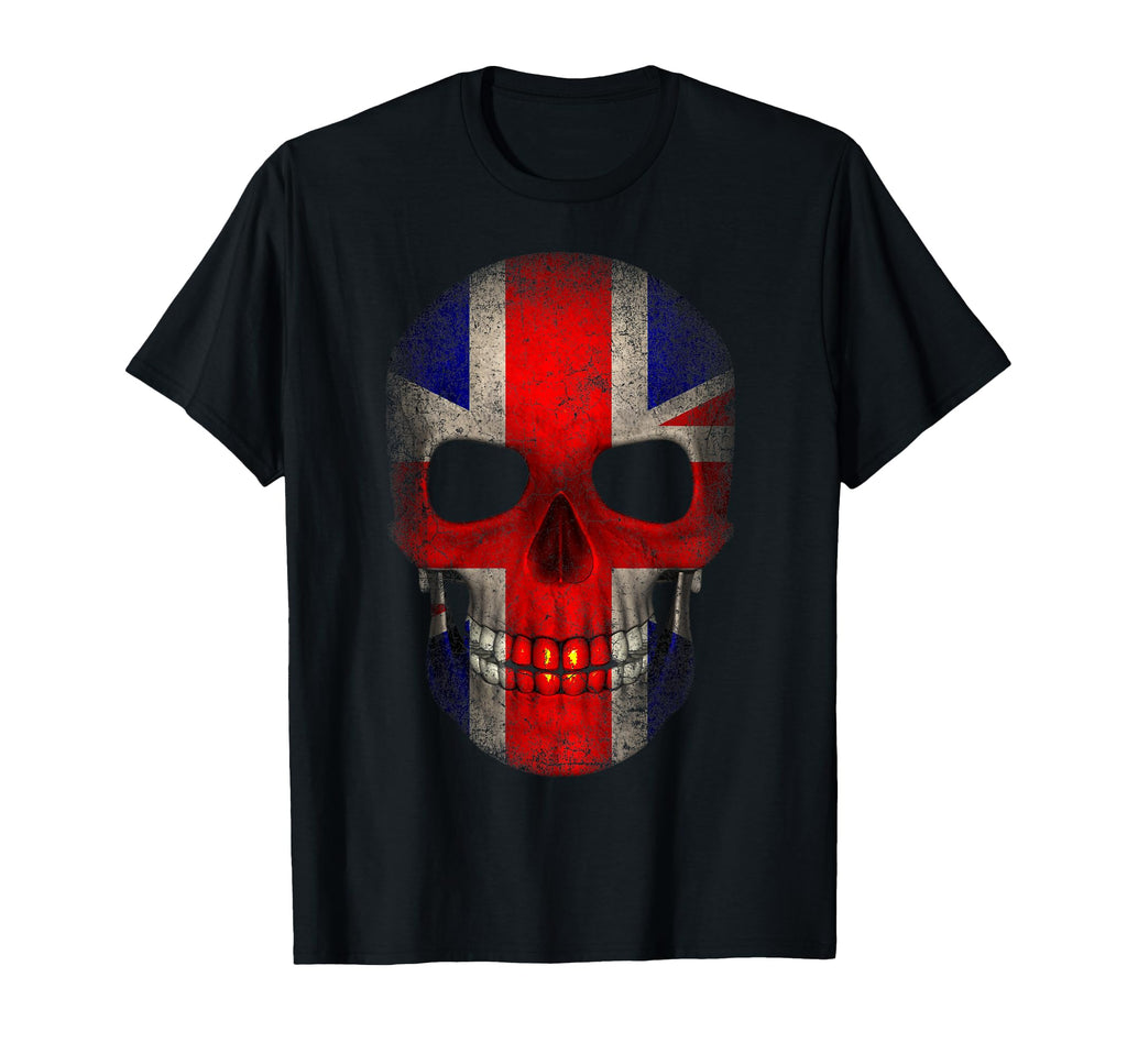 Uk British Flag England Skull T-Shirt - Streetwear Style for Adults - T-Shirt, Sweatshirt, Hoodie