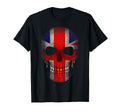 Uk British Flag England Skull T-Shirt - Streetwear Style for Adults - T-Shirt, Sweatshirt, Hoodie