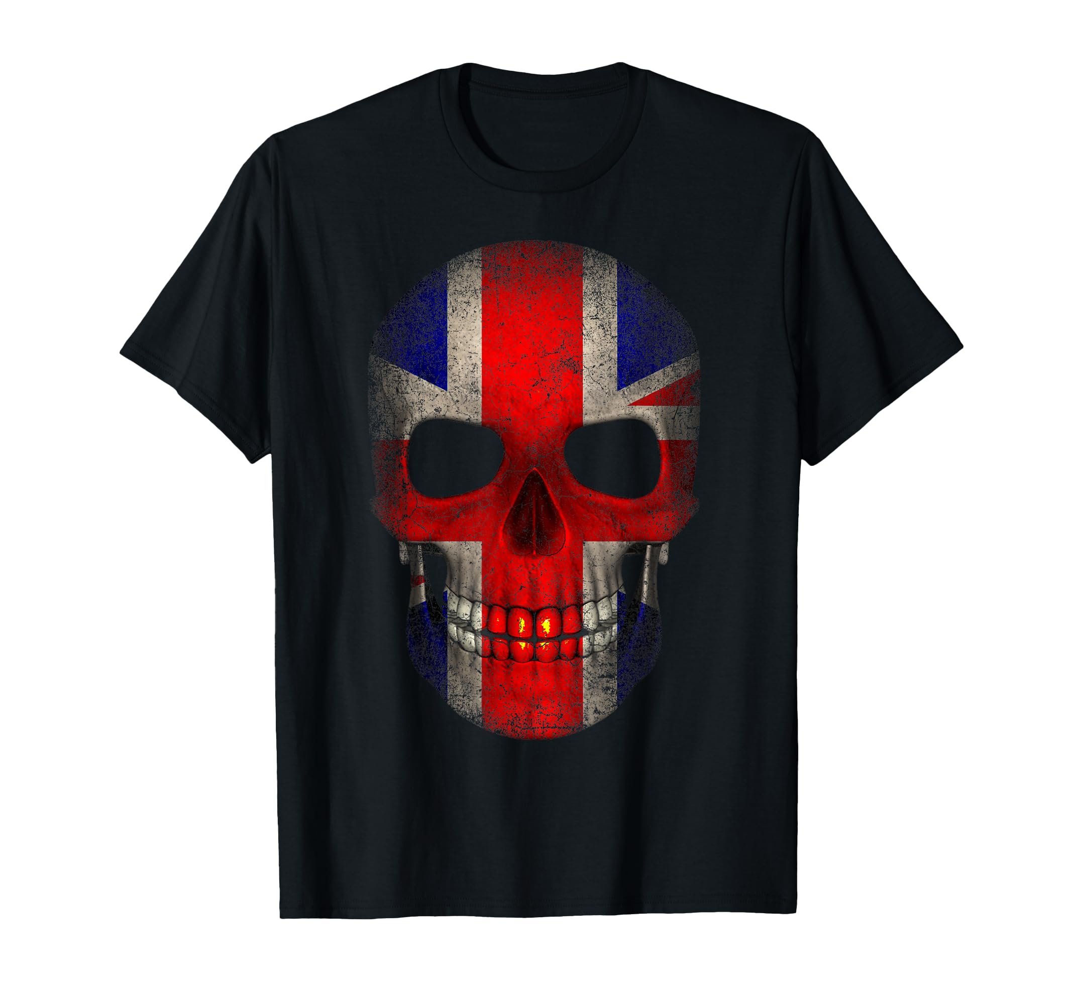 Uk British Flag England Skull T-Shirt - Streetwear Style for Adults - T-Shirt, Sweatshirt, Hoodie
