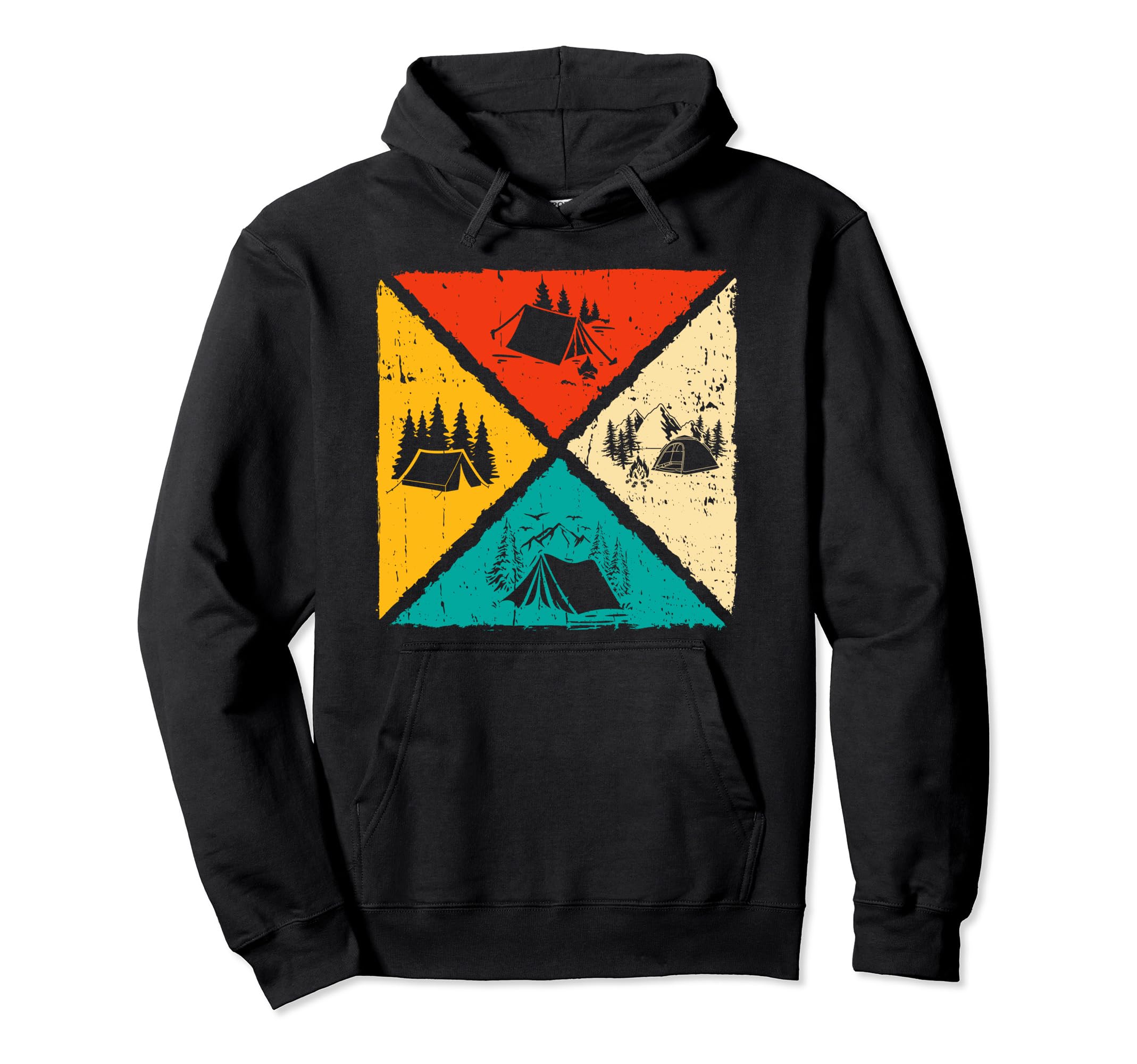 Camping Silhouette Outdoors National Park Hoodie - Novelty Apparel Unisex - T-Shirt, Sweatshirt, Hoodie