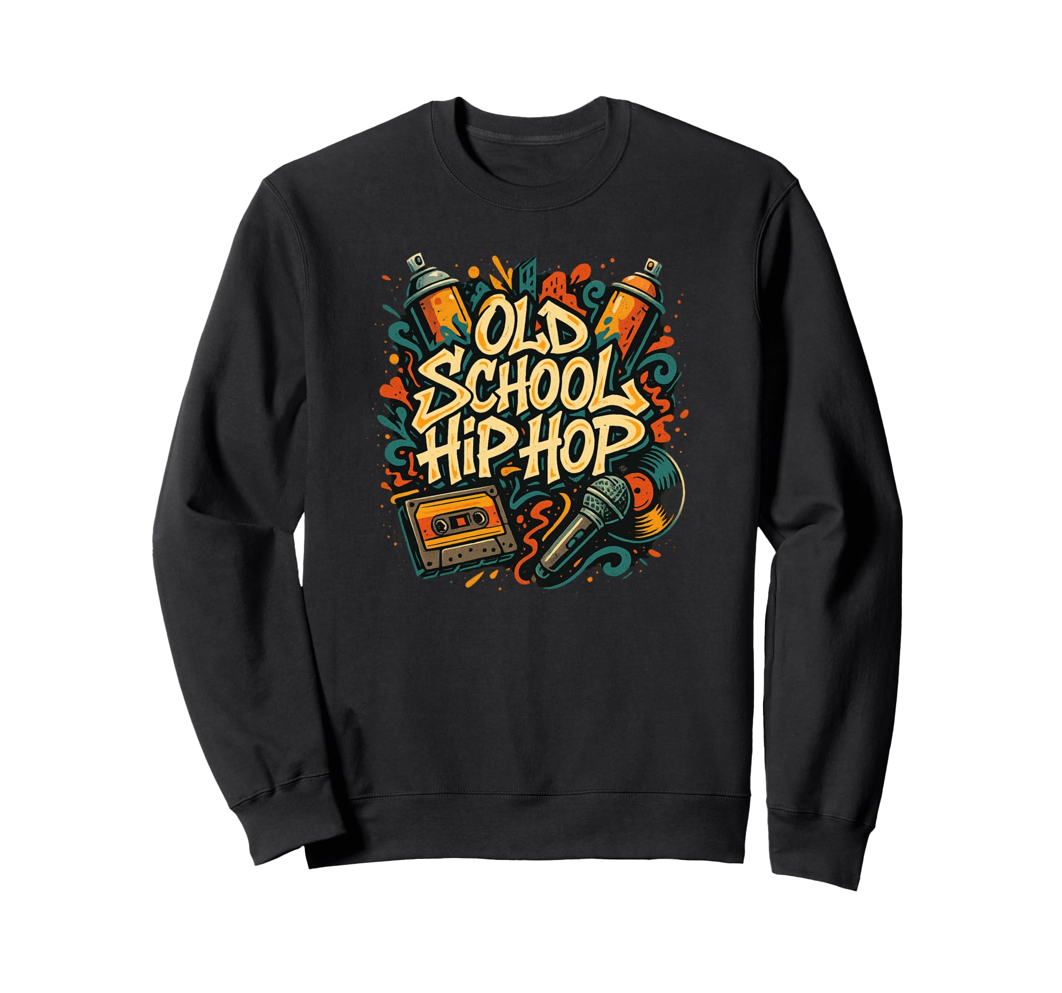 Raised Old School Hip Hop Rap Music Sweatshirt - Custom Art Print Unisex - T-Shirt, Sweatshirt, Hoodie