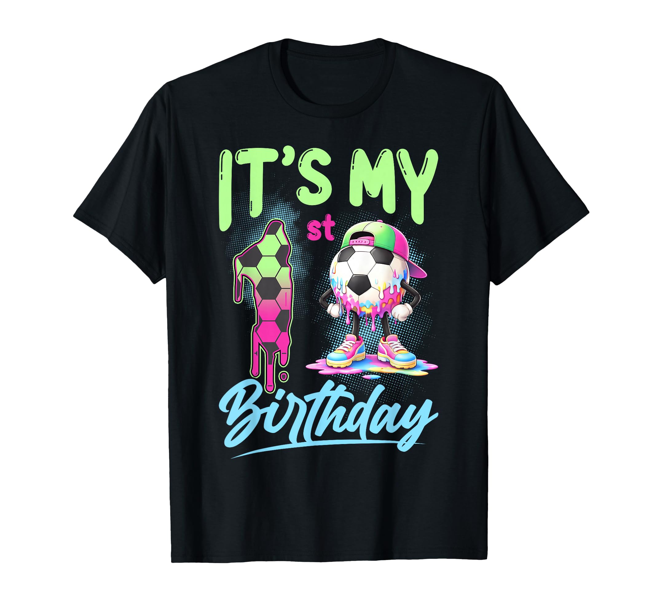 Its My 1St Birthday Soccer Ball 1 Years T-Shirt - Trendy Graphic Men Women - T-Shirt, Sweatshirt, Hoodie