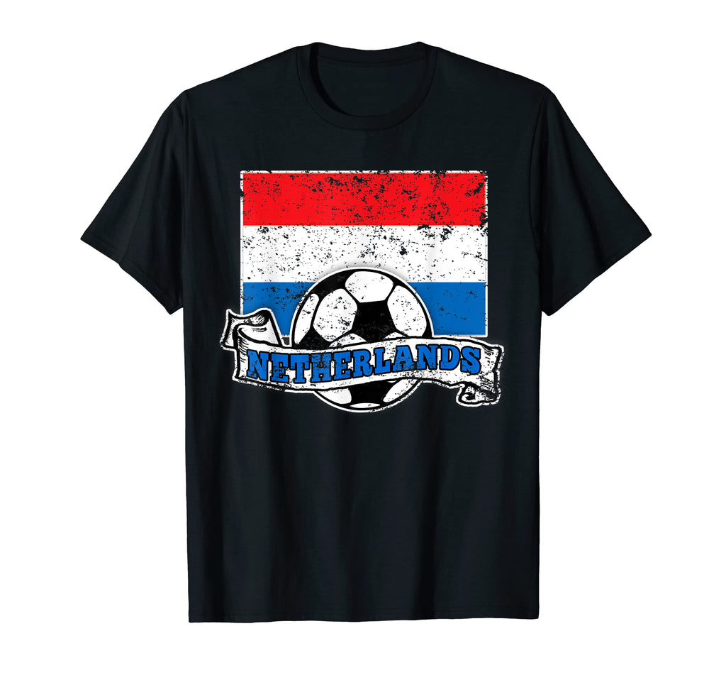 Netherlands Soccer Ball And Flag T-Shirt - Custom Art Print Men Women - T-Shirt, Sweatshirt, Hoodie