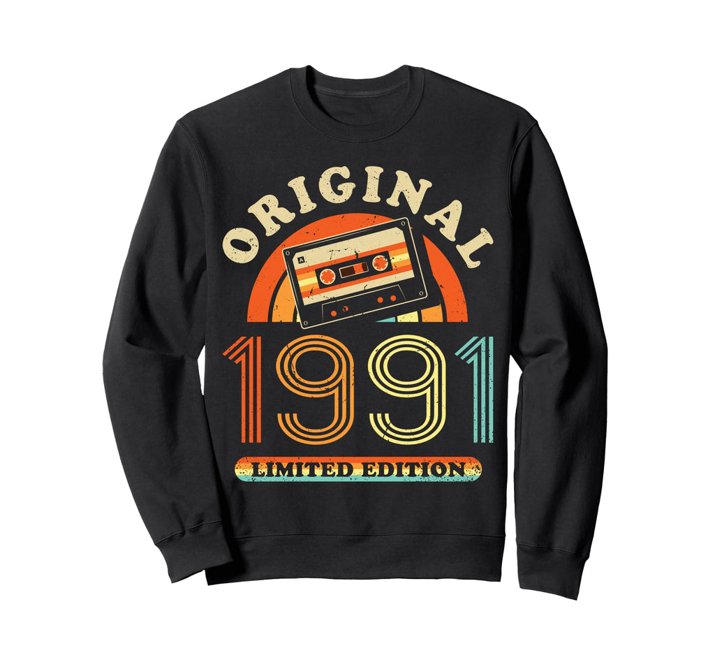 1991 Cassette Tape 35Th Birthday Sweatshirt - Novelty Apparel for Adults - T-Shirt, Sweatshirt, Hoodie