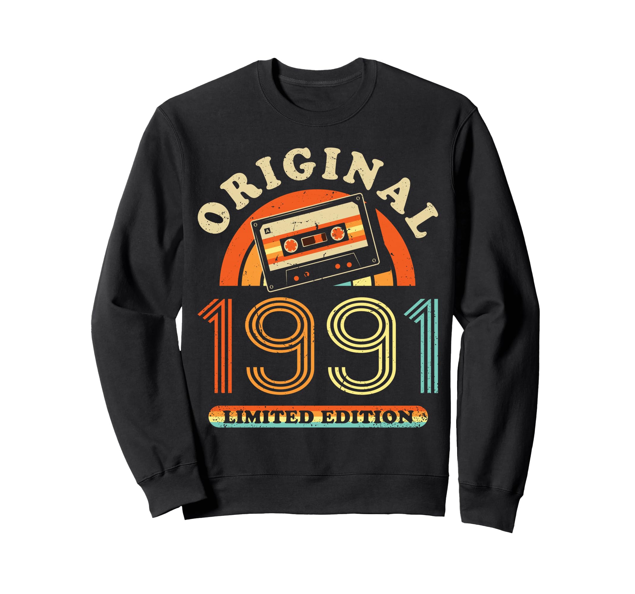 1991 Cassette Tape 35Th Birthday Sweatshirt - Novelty Apparel for Adults - T-Shirt, Sweatshirt, Hoodie