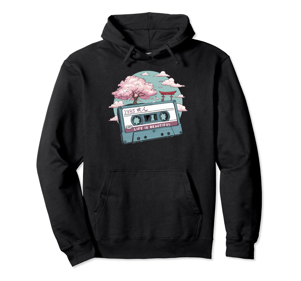 Life Beautiful Cassette 80S Tape Hoodie - Novelty Apparel Men Women - T-Shirt, Sweatshirt, Hoodie
