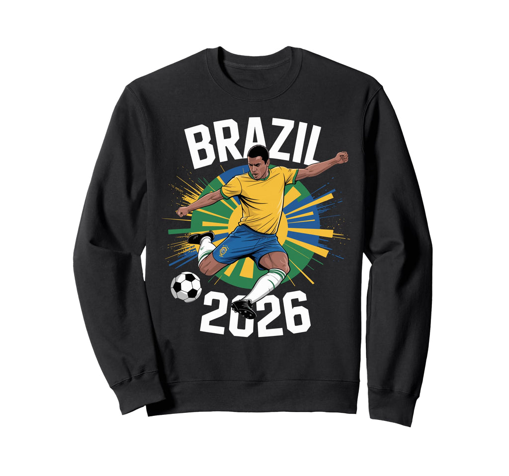 Brazil Football Funny Proud Soccer Sweatshirt - Graphic Print Men Women - T-Shirt, Sweatshirt, Hoodie