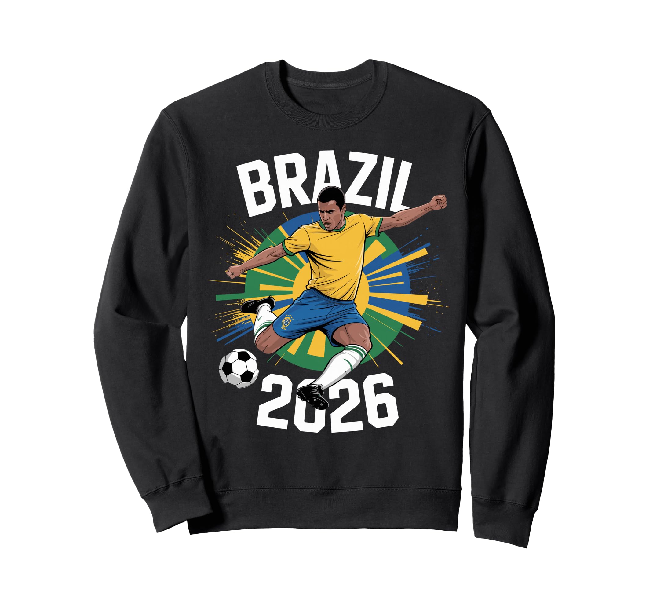 Brazil Football Funny Proud Soccer Sweatshirt - Graphic Print Men Women - T-Shirt, Sweatshirt, Hoodie