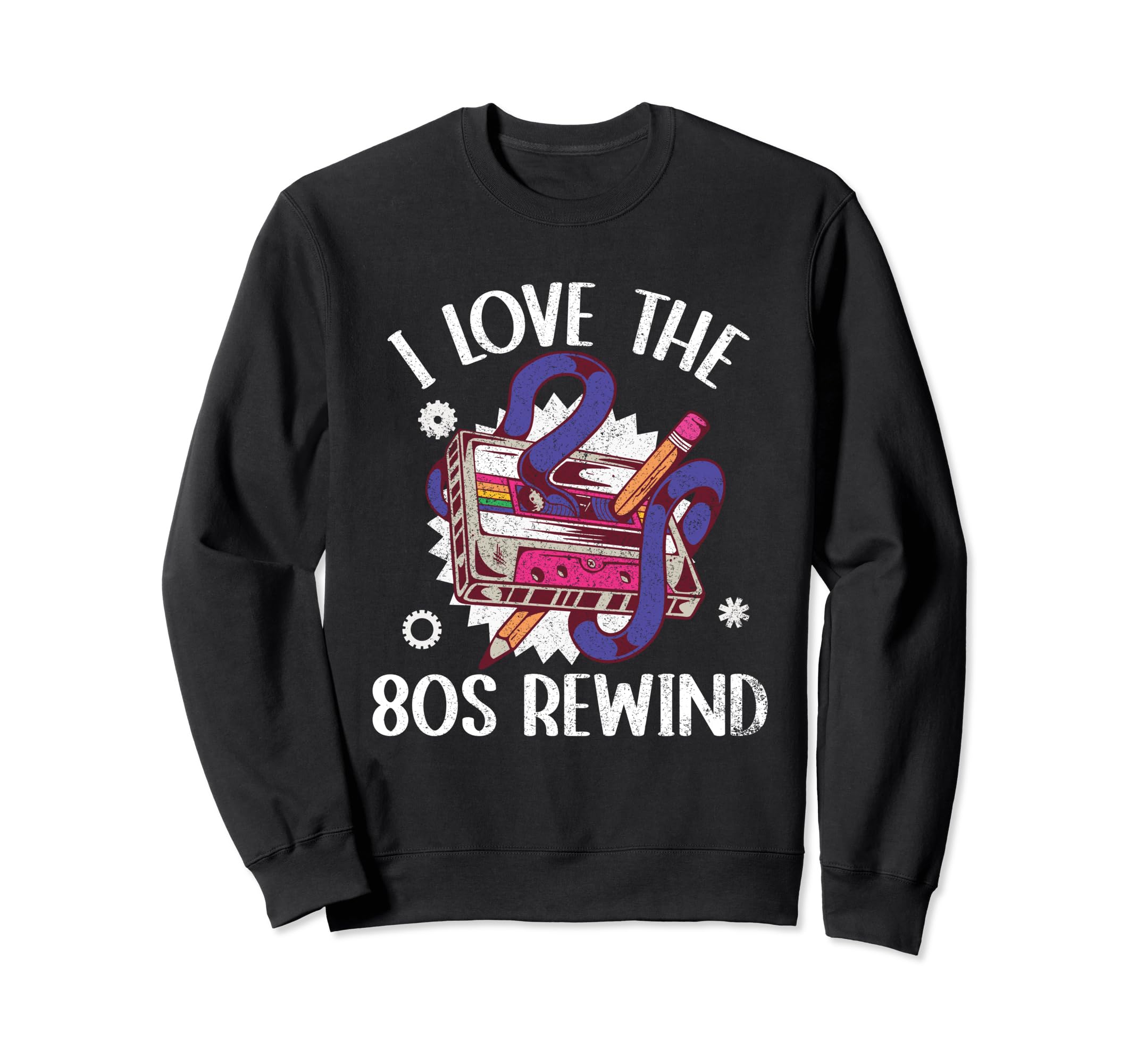 I Love 80S Rewind 80S Cassette Tape Sweatshirt - Unique Graphic Unisex - T-Shirt, Sweatshirt, Hoodie