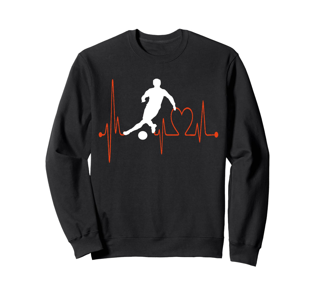 Soccer Football Heartbeat Ekg Sweatshirt - Graphic Print Men Women - T-Shirt, Sweatshirt, Hoodie