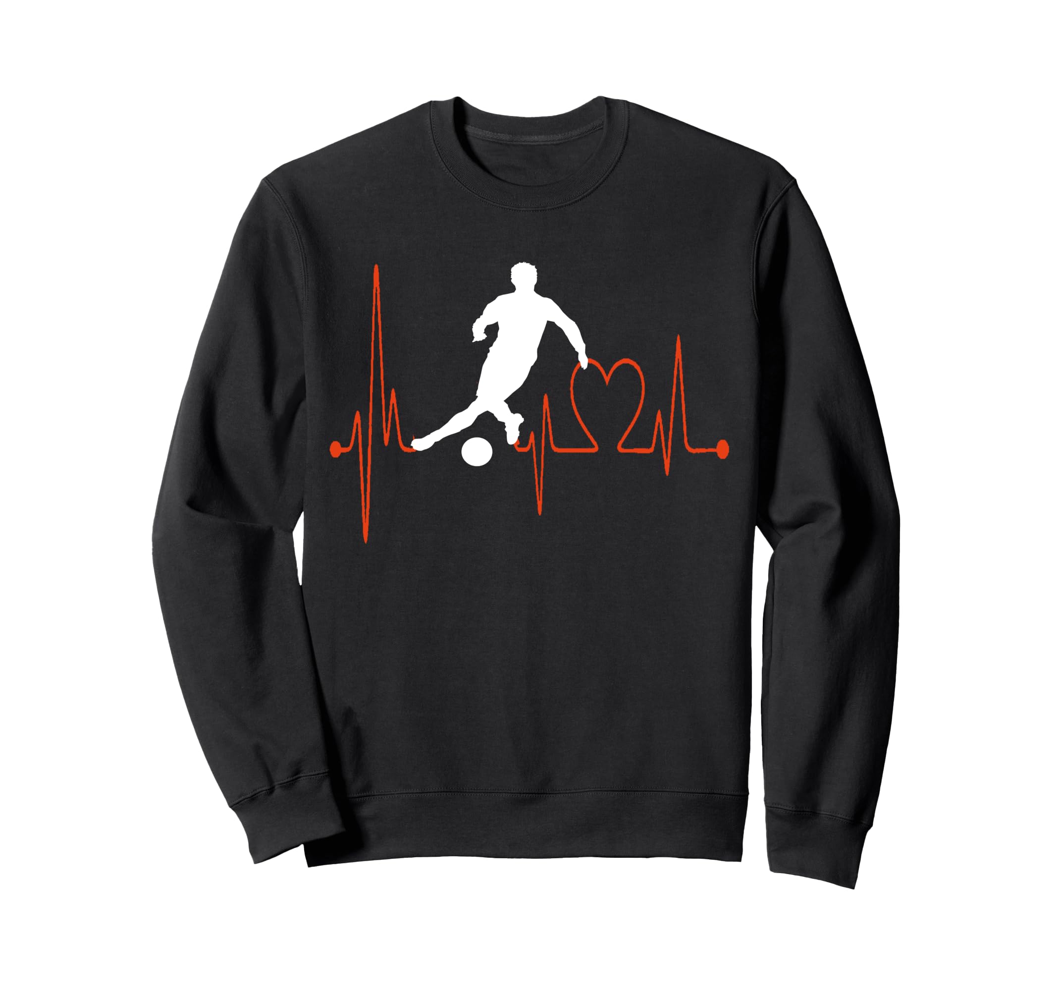 Soccer Football Heartbeat Ekg Sweatshirt - Graphic Print Men Women - T-Shirt, Sweatshirt, Hoodie