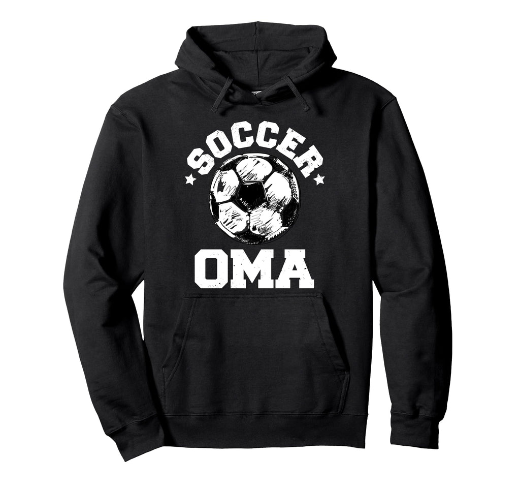 Soccer Oma Soccer Ball Distressed Funny Hoodie - Graphic Print Unisex - T-Shirt, Sweatshirt, Hoodie