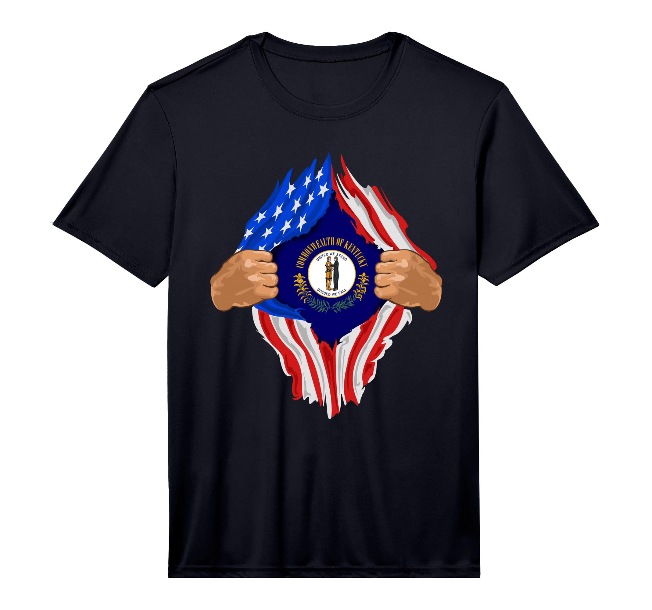 Kentucky Roots Inside State Flag T-Shirt - Unique Graphic Men Women - T-Shirt, Sweatshirt, Hoodie