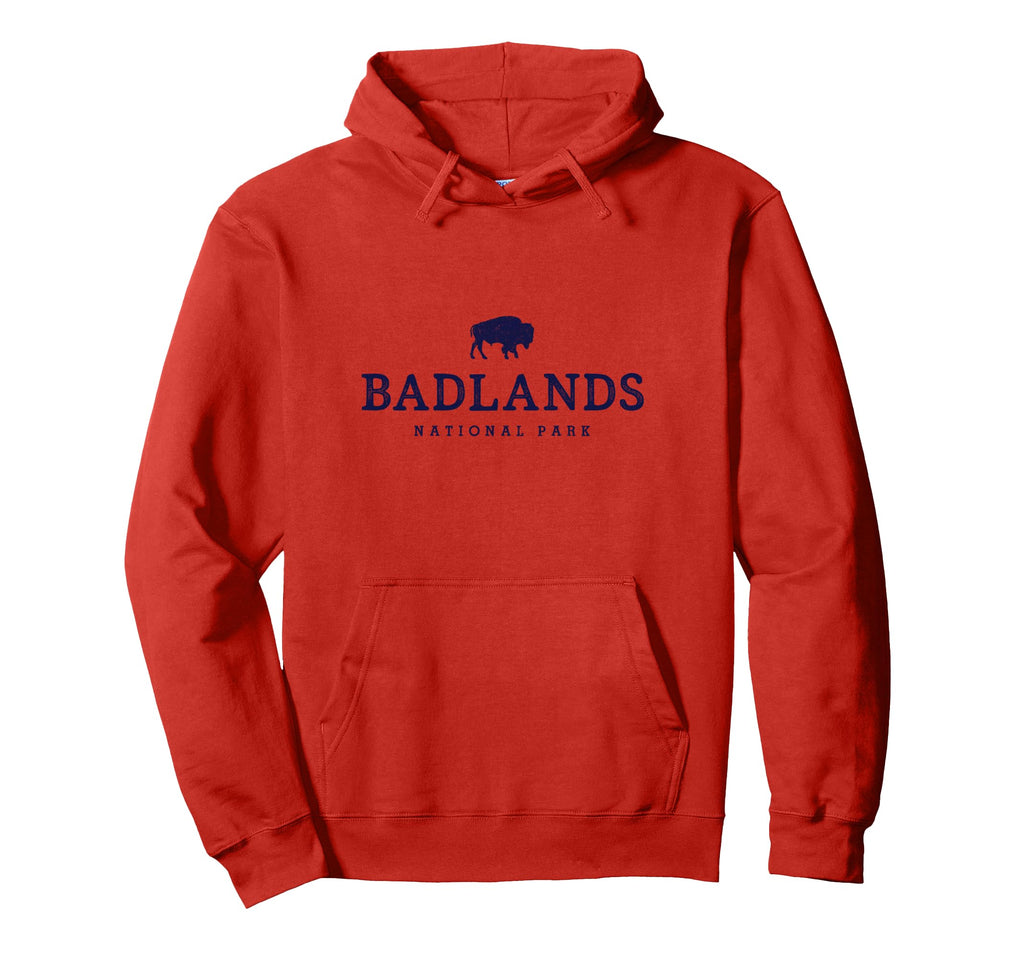 Badlands National Park Bison Mens Hoodie - Unique Graphic for Adults - T-Shirt, Sweatshirt, Hoodie