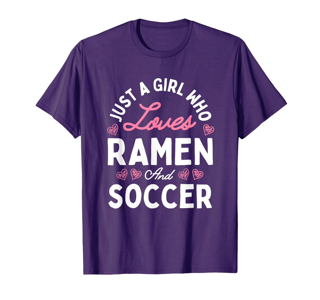 Just Who Loves Soccer And Ramen Gifts T-Shirt - Trendy Graphic for Adults - T-Shirt, Sweatshirt, Hoodie