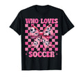 Just Who Loves Soccer Coquette Bow T-Shirt - Minimalist Print Unisex - T-Shirt, Sweatshirt, Hoodie