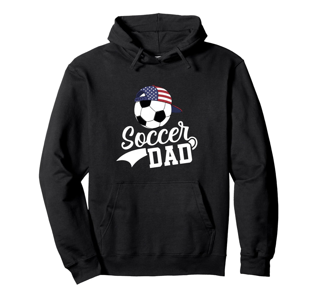 Soccer Dad American Flag Ball Patriotic Hoodie - Minimalist Print Men Women - T-Shirt, Sweatshirt, Hoodie