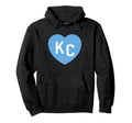 Kc Blue Heart Kc I Love Kansas City Hoodie - Streetwear Style for Adults - T-Shirt, Sweatshirt, Hoodie