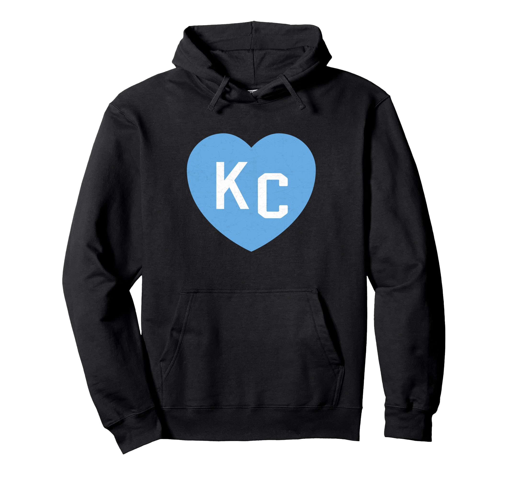 Kc Blue Heart Kc I Love Kansas City Hoodie - Streetwear Style for Adults - T-Shirt, Sweatshirt, Hoodie