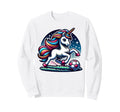 Footballer Unicorn Fans Soccer Sweatshirt - Aesthetic Graphic Men Women - T-Shirt, Sweatshirt, Hoodie