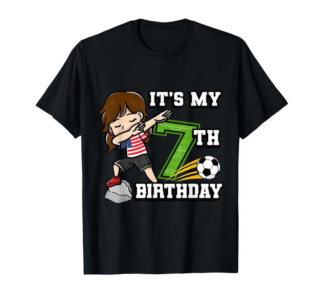 Soccer Its My 7Th Birthday T-Shirt - Fun Novelty Design for Adults - T-Shirt, Sweatshirt, Hoodie