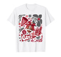 Red Black Cheerleader Game Day Football T-Shirt - Trendy Graphic Men Women - T-Shirt, Sweatshirt, Hoodie