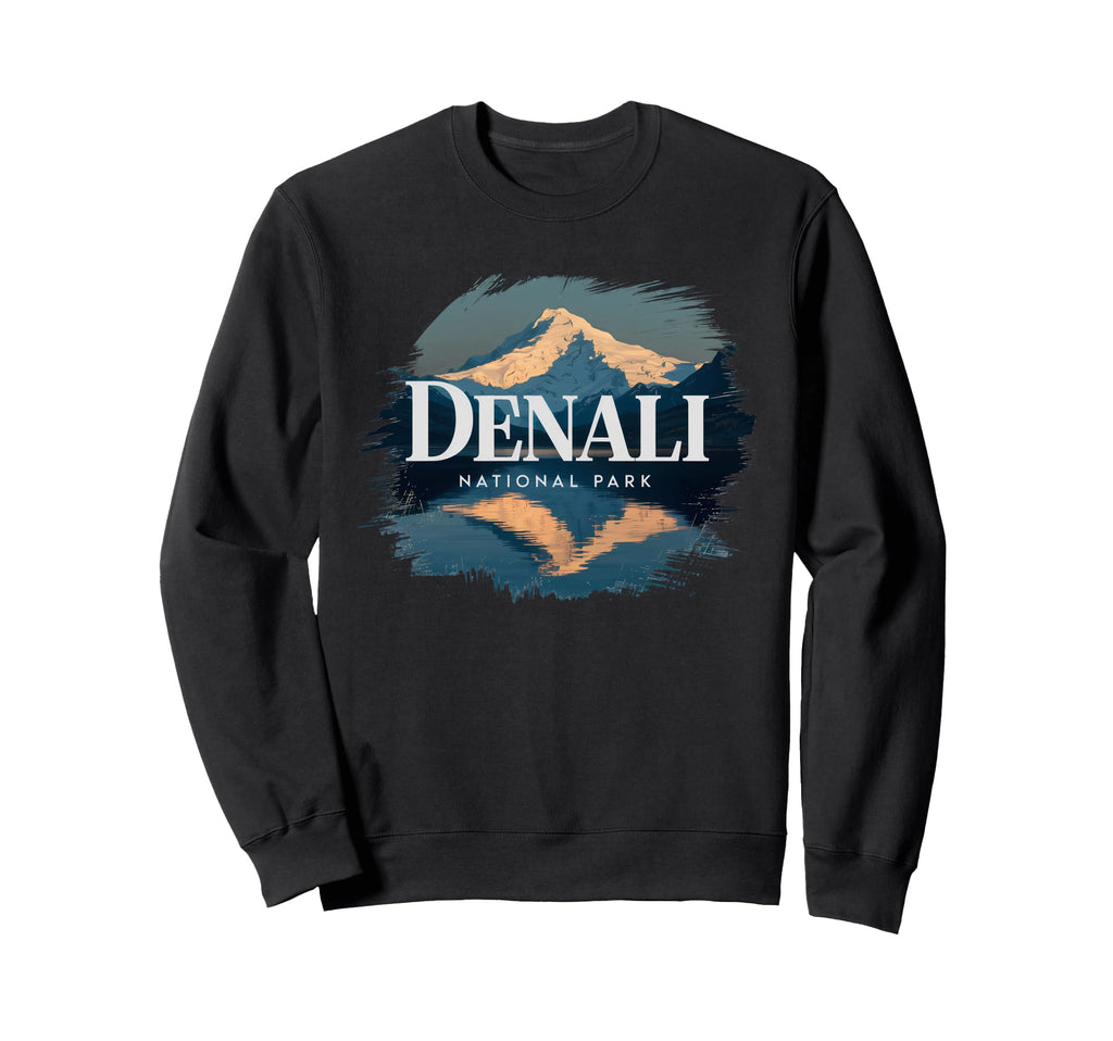 Denali Est 1917 Alaska National Park Sweatshirt - Trendy Graphic for Adults - T-Shirt, Sweatshirt, Hoodie
