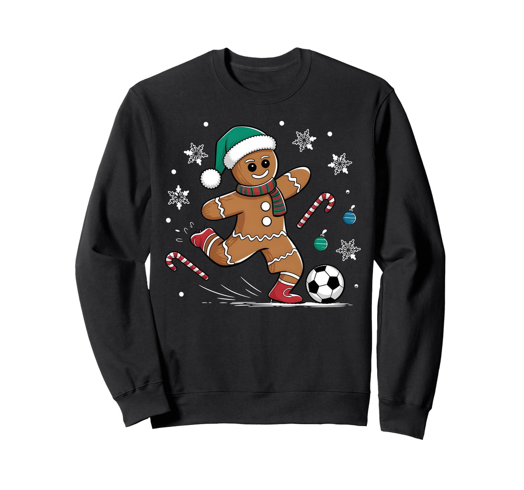 Gingerbread Soccer Player Cookie Sweatshirt - Fun Novelty Design Men Women - T-Shirt, Sweatshirt, Hoodie